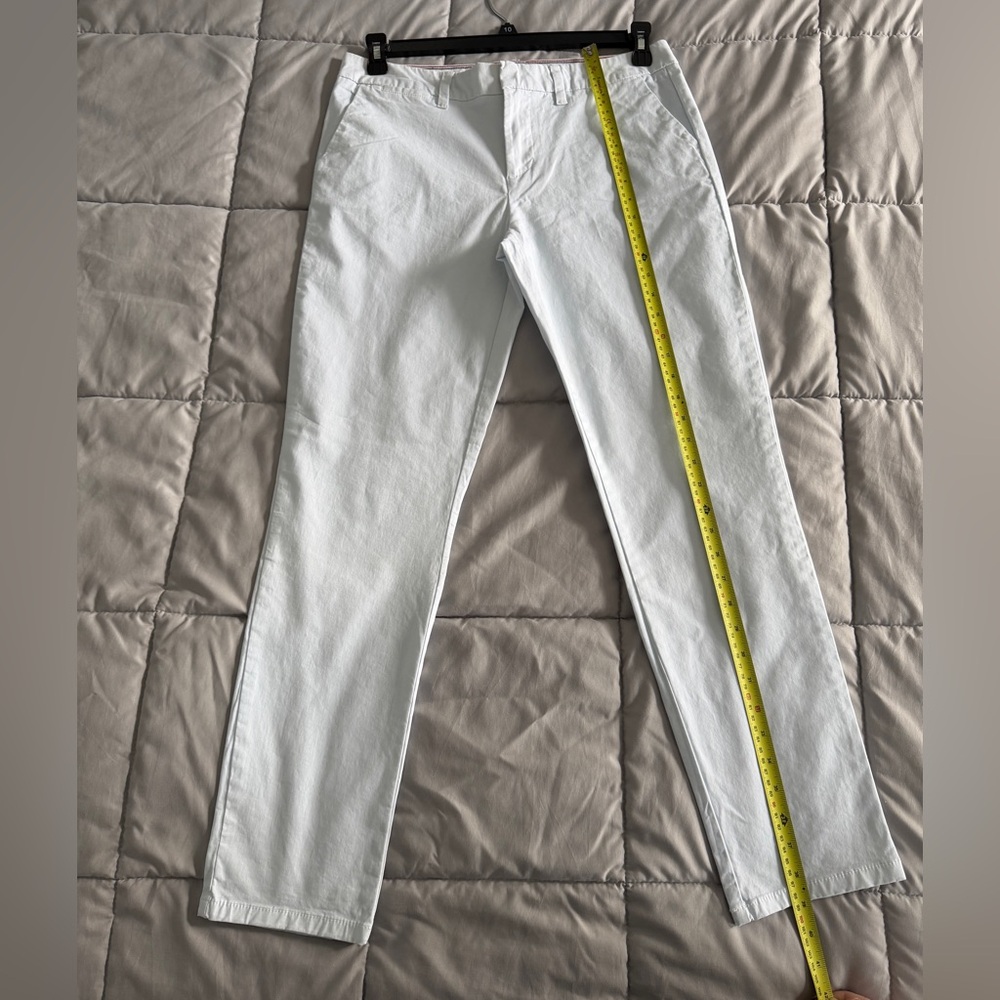 Tommy Hilfiger White Stretch Slim Chino Pants Women Size 8 Classic Preppy - Picture 12 of 14